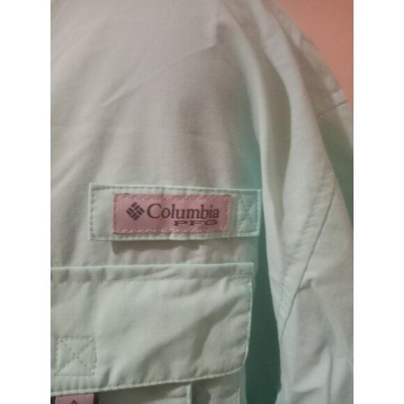 Columbia PFG Bahama Shirt Men 2XL Blue Vented Fishing Short Sleeve Button Up - Picture 2 of 14